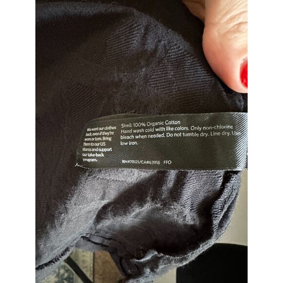 EILEEN FISHER WOMAN Black Organic Cotton Shadow Square Kimono Jacket Size 2XL - Picture 10 of 11